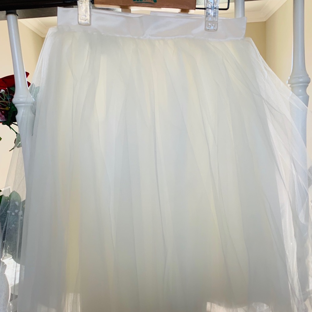 Alexandra Grecco Gretta Tulle Skirt 24" Ivory
